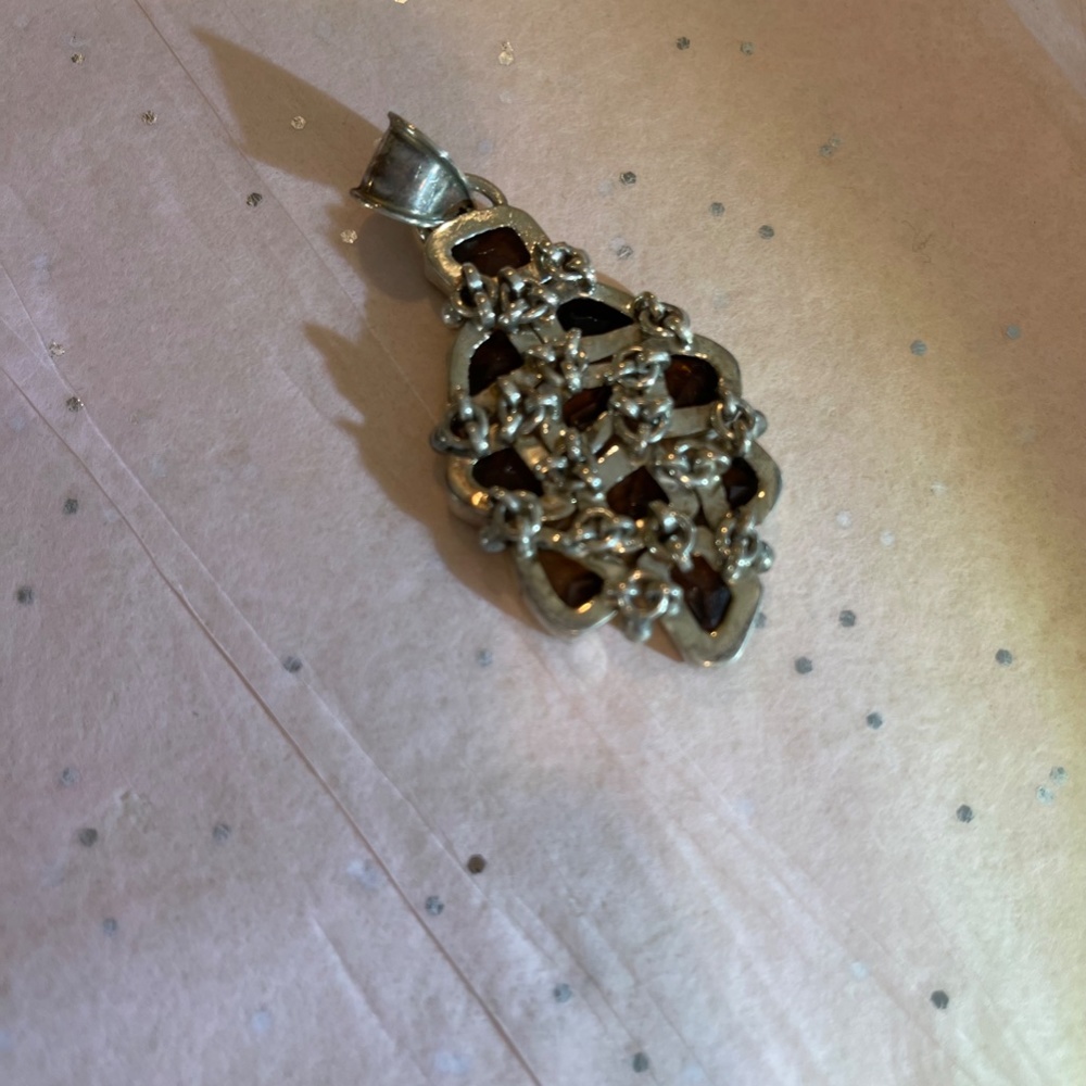 Smokey Stone Pendant - NWOT - Picture 2 of 4